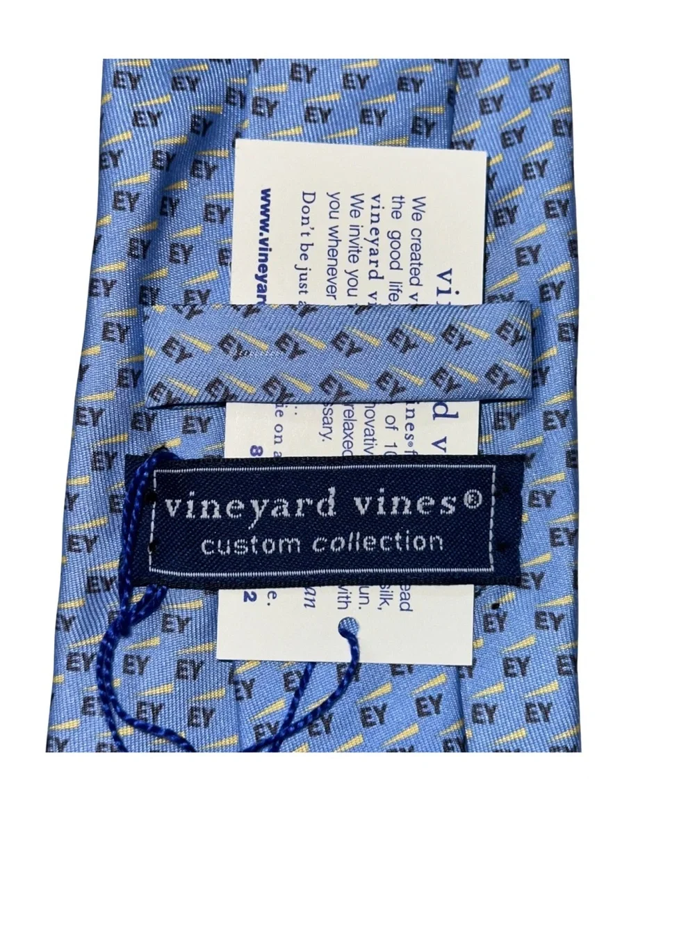 Vineyard Vines EY Ernst & Young Custom Collection Silk Tie NWT Boxed USA Made